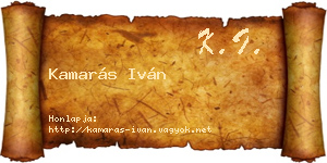 Kamarás Iván névjegykártya